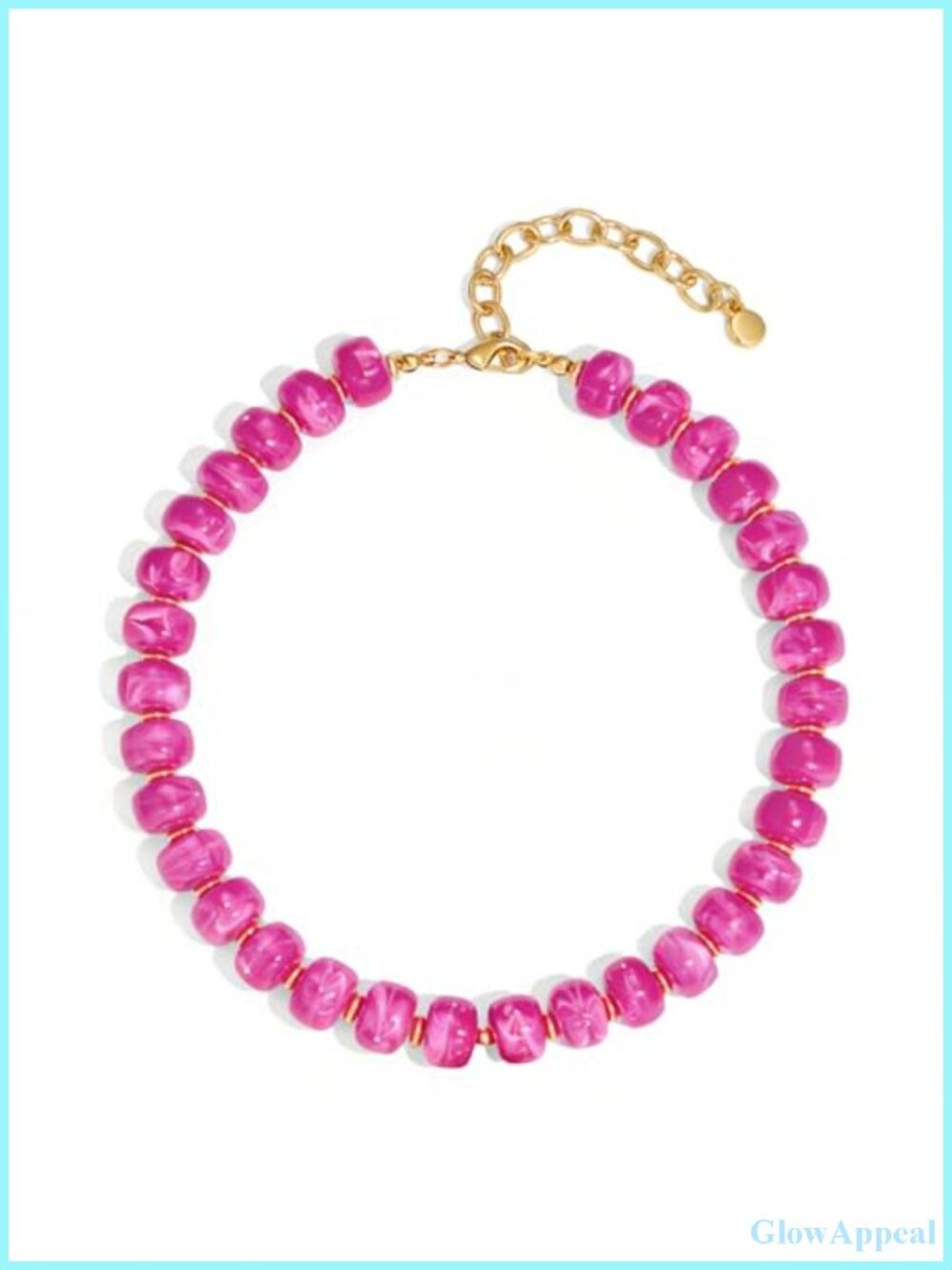 Resin Chunky Beaded Necklace Women Minimalistic Modern Statement